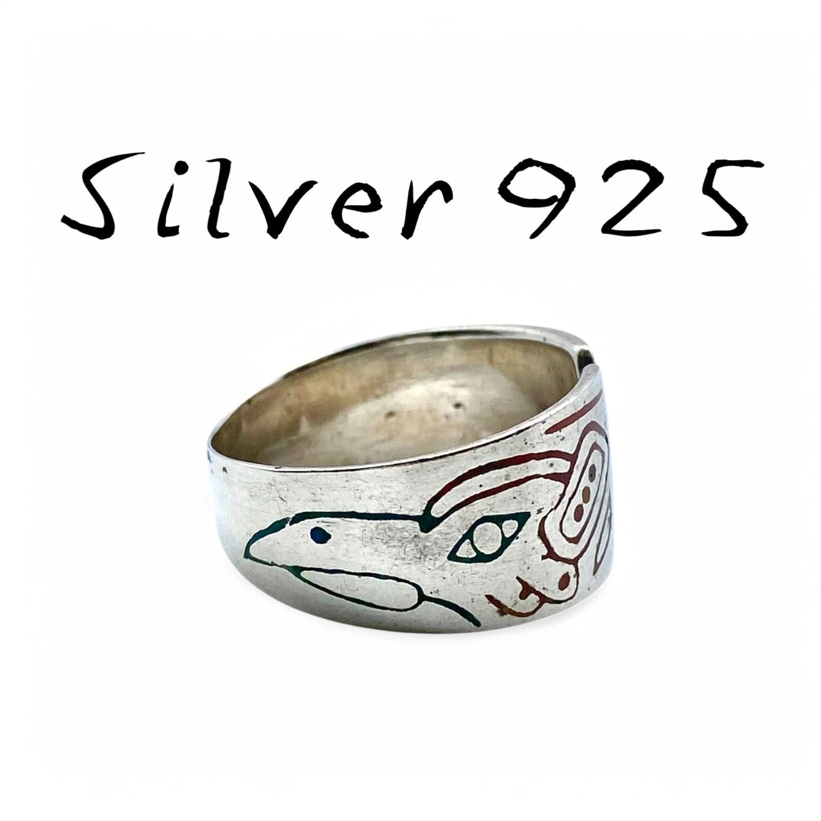 自由の鳥】アートピース Silver 925 刻印 90s Vintage Ring シルバー 