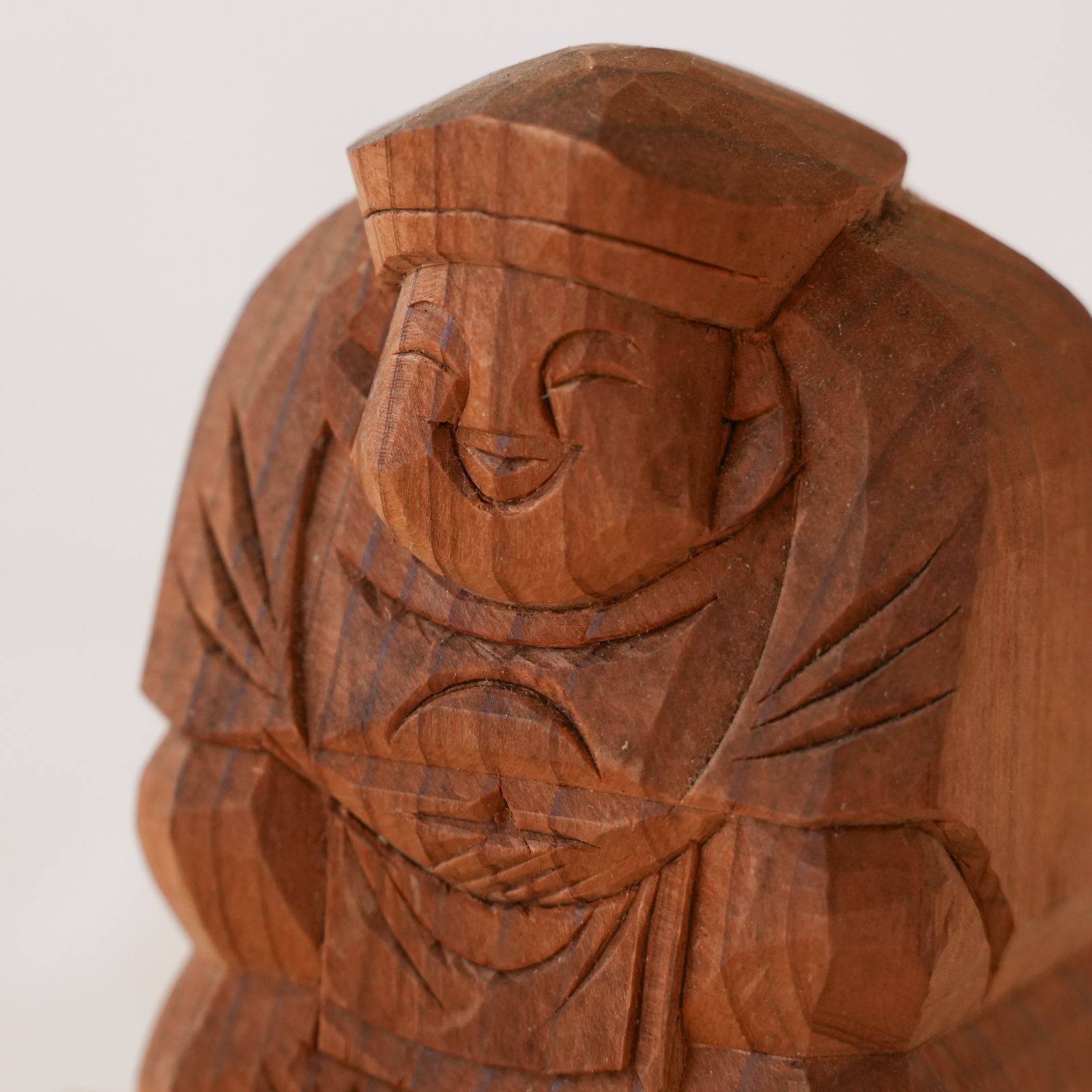 KO]大黒天 七福神 縁起物 繁昌大黒様 木彫り 出雲神社 置物 共箱付 高