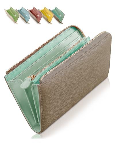 アンコール 小さい 長財布 3 cm小さい長財布 高見え バイカラー 本革 財布 レディース 小さめ 薄い 薄型 プレゼント ギフト 女性 スキミング防止 軽量 コンパクト 革 L字 ジャパン アッシュグレー eee 458 bb