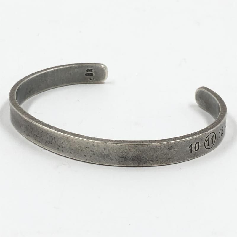 希少　maison margiela 14ss バングル 中古】Maison Margiela 20ss NUMBER BRACELET シルバーバングル