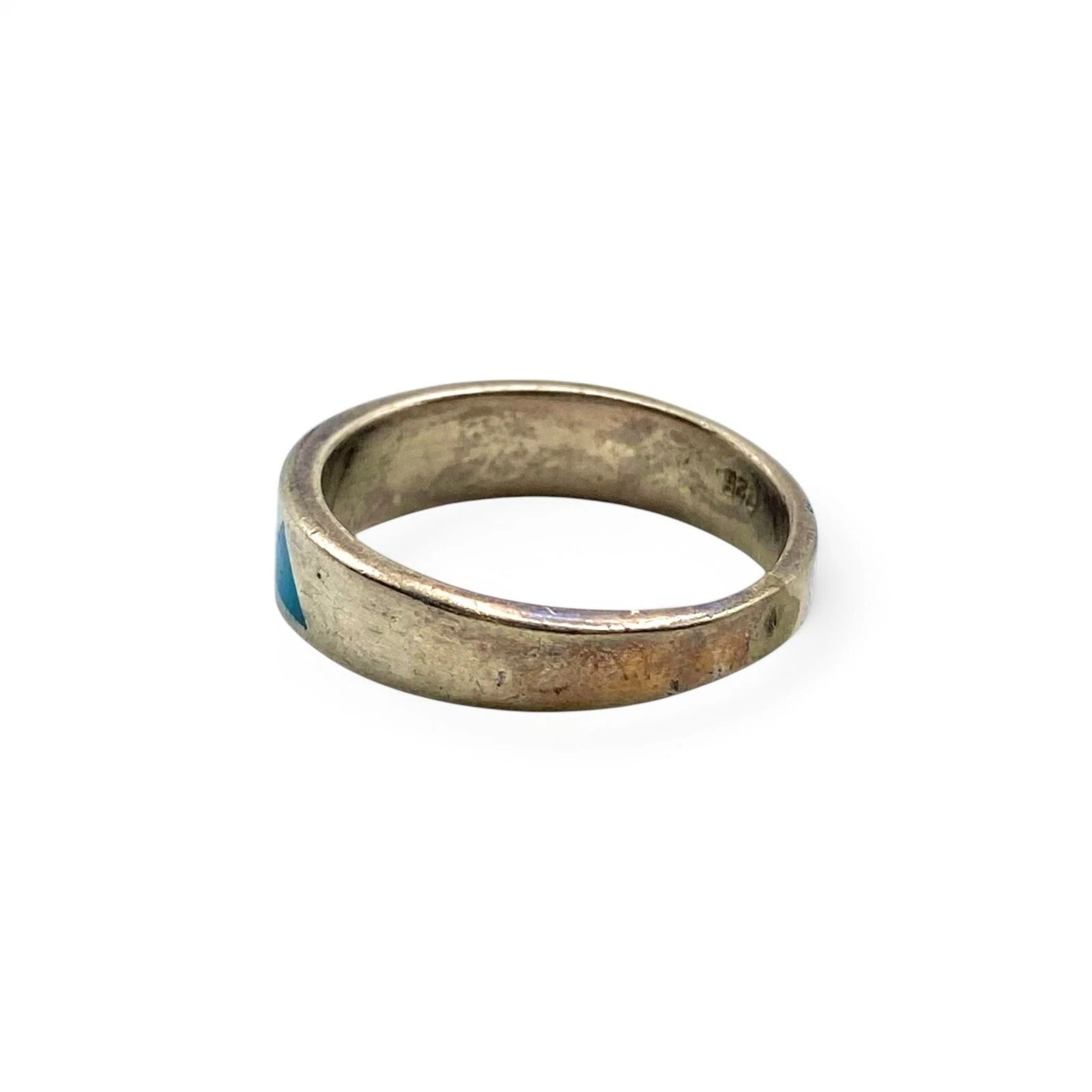 色彩と幾何学】エスニック Silver 925 刻印 90s Vintage Ring シルバー 