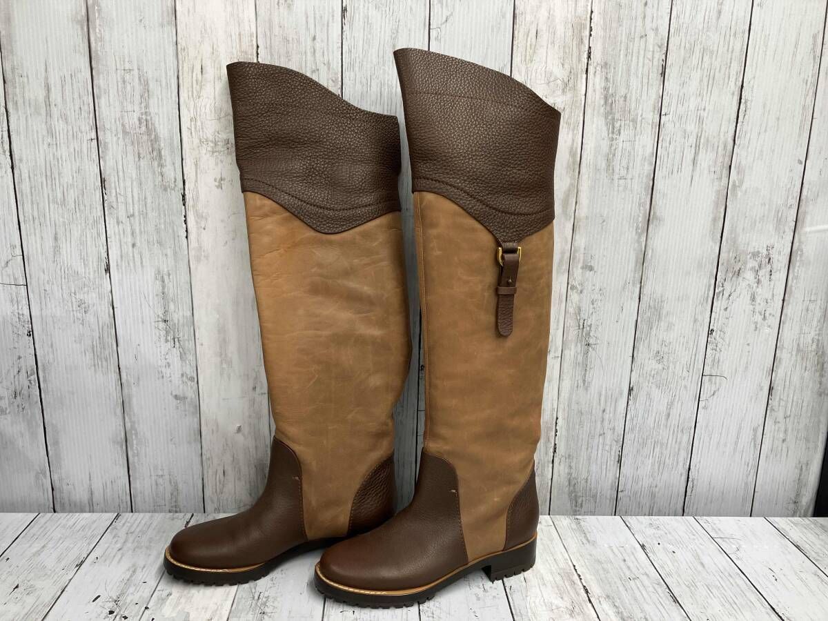 sergio rossi セルジオロッシ/ニーハイブーツ/サイズ35/レザー/箱あり