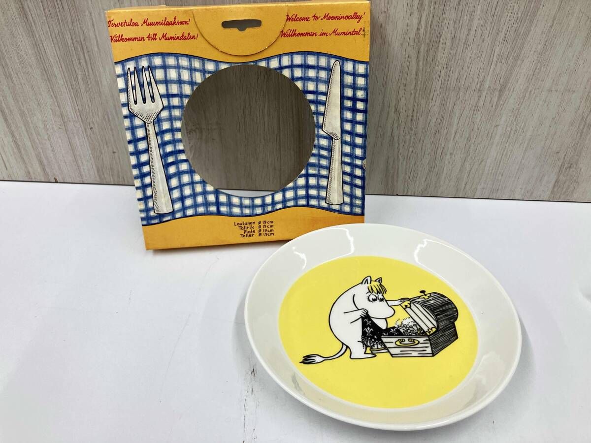  き ARABIA FINLAND プレート 19 cm ムーミン イエロー 皿 食器
