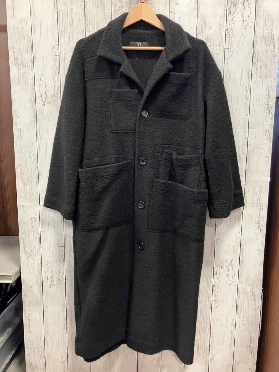 Y's ワイズ レディース コート YJ-T98-164 ブラック ウール