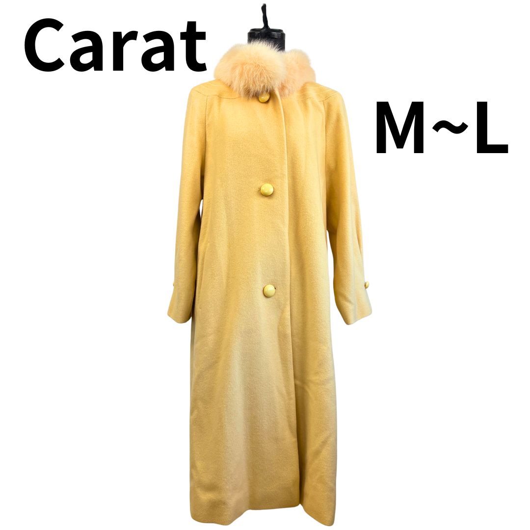 Carat シャドーフォックス襟 ロングコート M〜L相当 - メルカリ