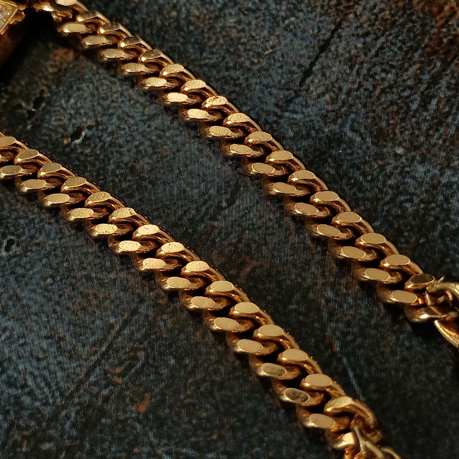 クリスチャン ディオール ブレスレット ヴィンテージ ゴールド　ストーン　喜平 Christian Dior ディオール 喜平チェーン ゴールド ブレスレット