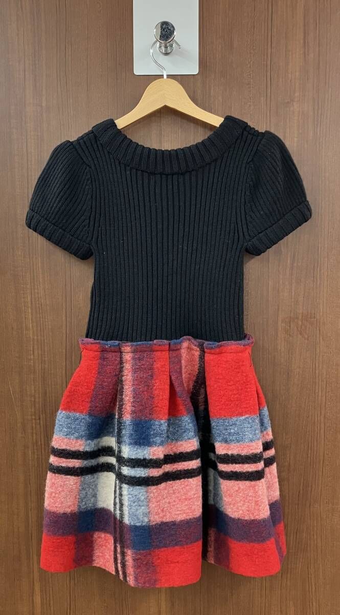 BURBERRY 半袖ニットワンピース　140 バーバリー ワンピース ニットワンピース BURBERRY ニット ワンピース