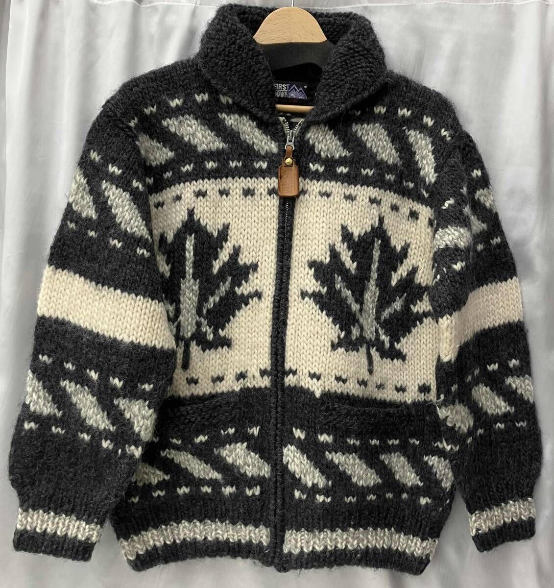FIRST DOWN ファーストダウン カウチン ニット サイズ M 総柄 ニット