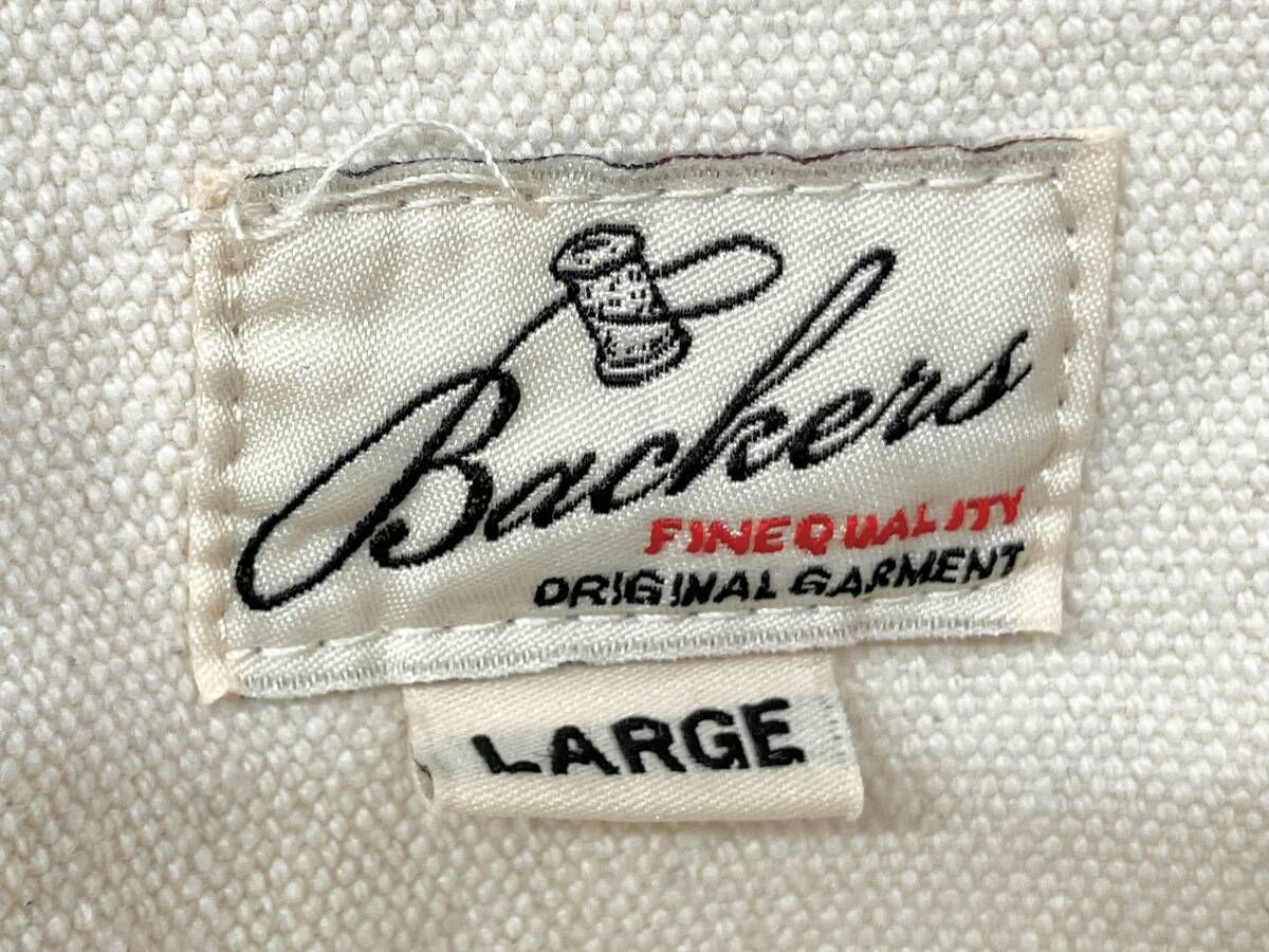 Backers／デトロイトジャケット／Lサイズ／ホワイト／キャンバス