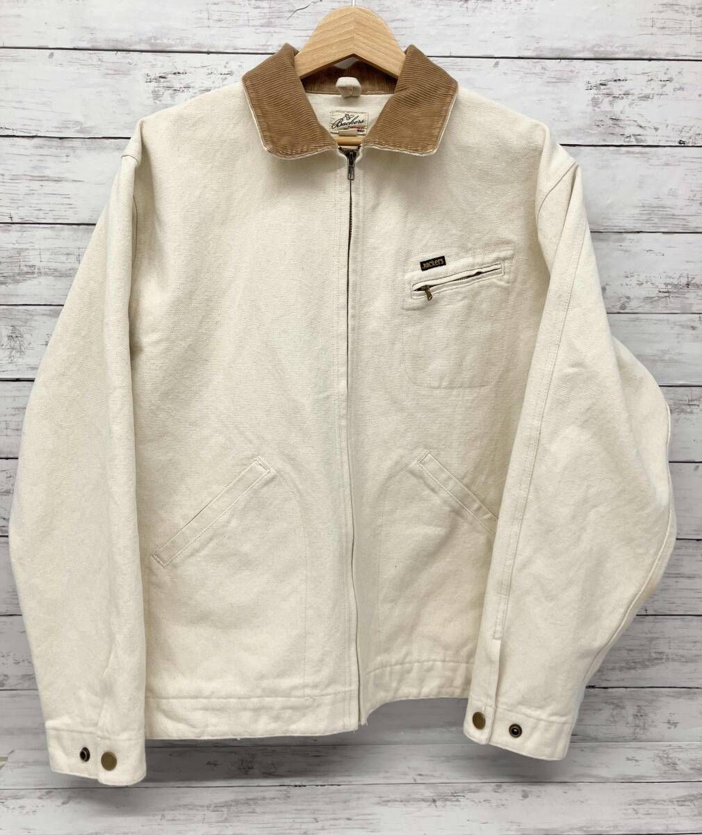Backers／デトロイトジャケット／Lサイズ／ホワイト／キャンバス