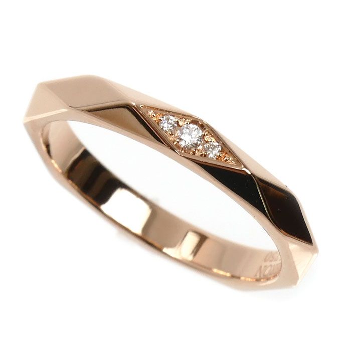 Boucheron ブシュロン K18PG ピンクゴールド ファセット 3Pダイヤ