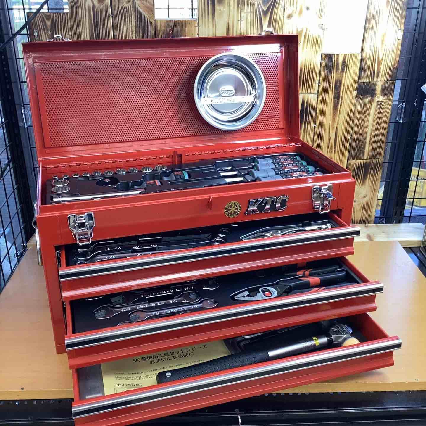 KTC ケーテーシー チェスト 3段3引出し ソリッドレッド SKX 0213