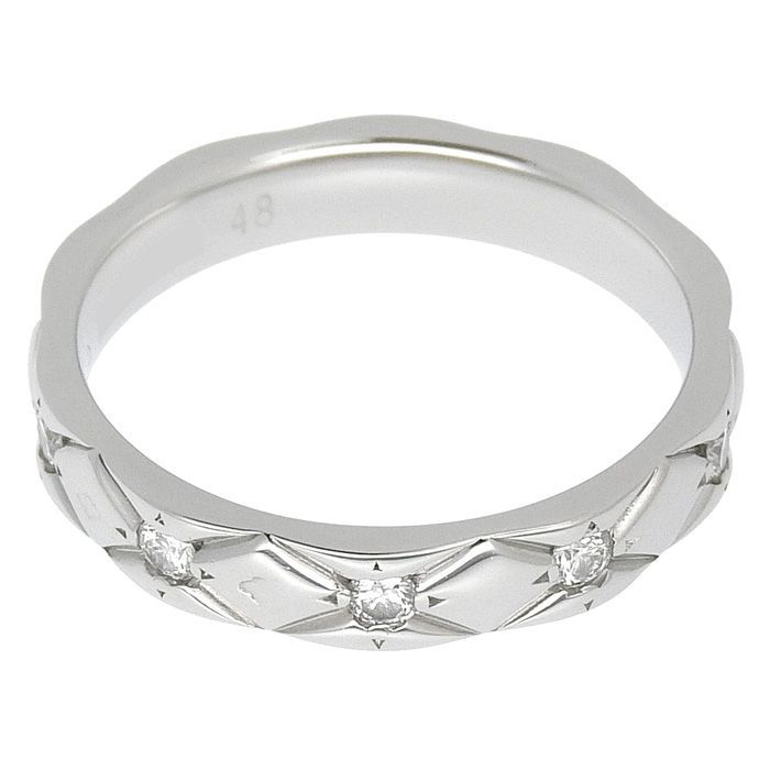 CHANEL シャネル マトラッセ 10P ダイヤ リング Pt950 プラチナ