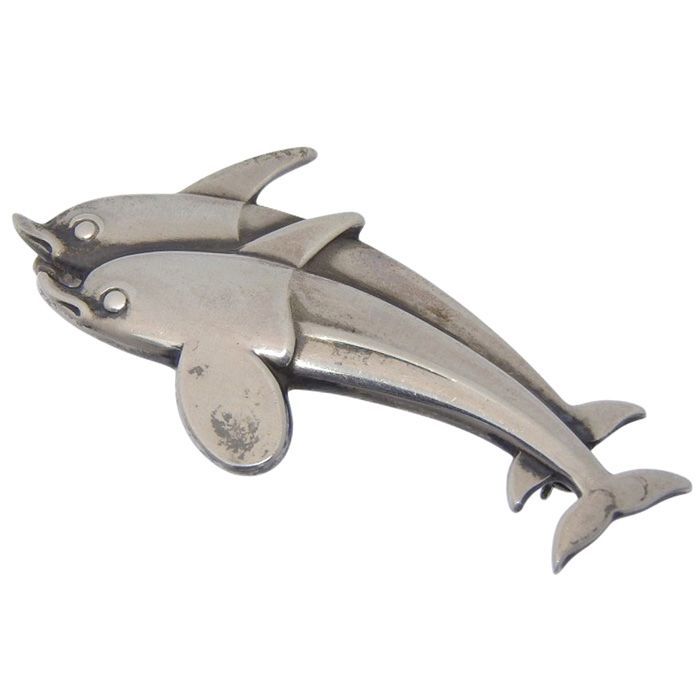 GEORG JENSEN ジョージジェンセン イルカ モチーフ ブローチ 317 SV925