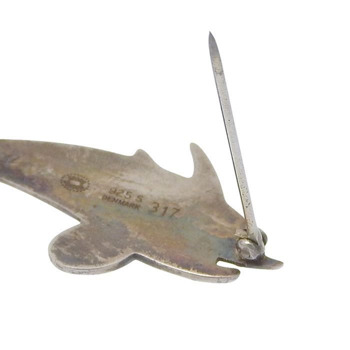 GEORG JENSEN ジョージジェンセン イルカ モチーフ ブローチ 317 SV925