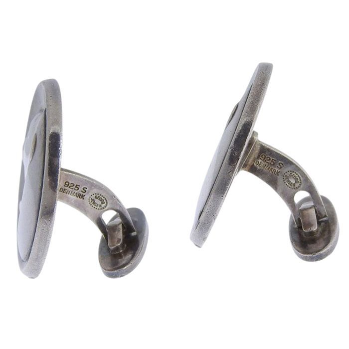 ジョージジェンセン カフス 44H シルバー ストーン Georg Jensen