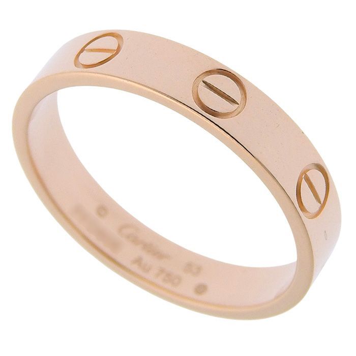 CARTIER カルティエ ミニ ラブ リング K18PG 750 ピンクゴールド #53