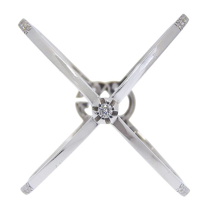 GUCCI グッチ GGランニング ダイヤ リング K18WG 750 ホワイトゴールド