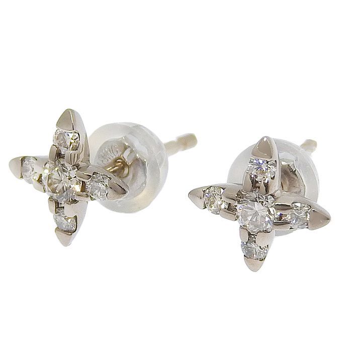 KASHIKEY カシケイ ネイキッド ブラウン ダイヤ ピアス K18BG K18WG