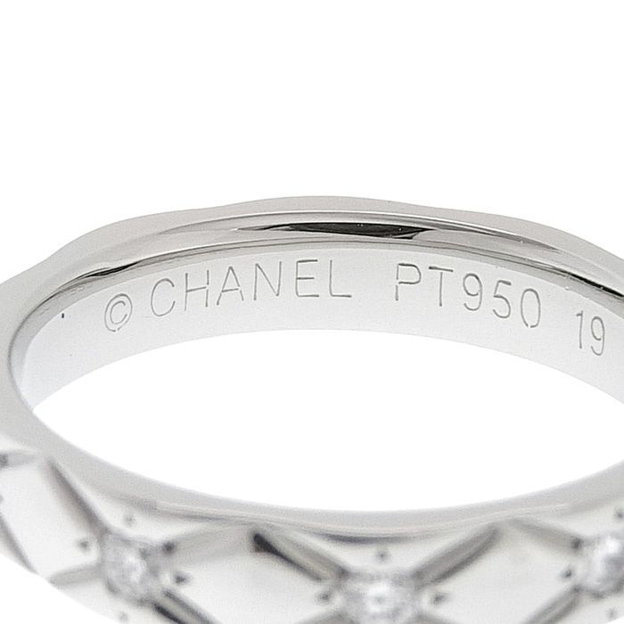 CHANEL シャネル マトラッセ 10P ダイヤ リング Pt950 プラチナ