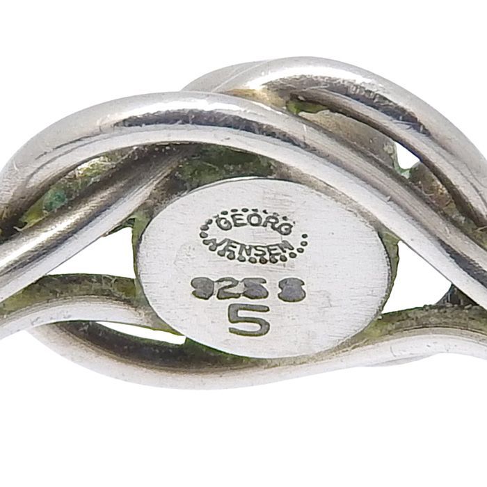 ■美品■　ジョージジェンセン リング 指輪 アクセサリー シルバー SV 925 13号 #175 【436024】5 GEORG JENSEN ジョージジェンセン デザイン シルバー リング 5 SV925