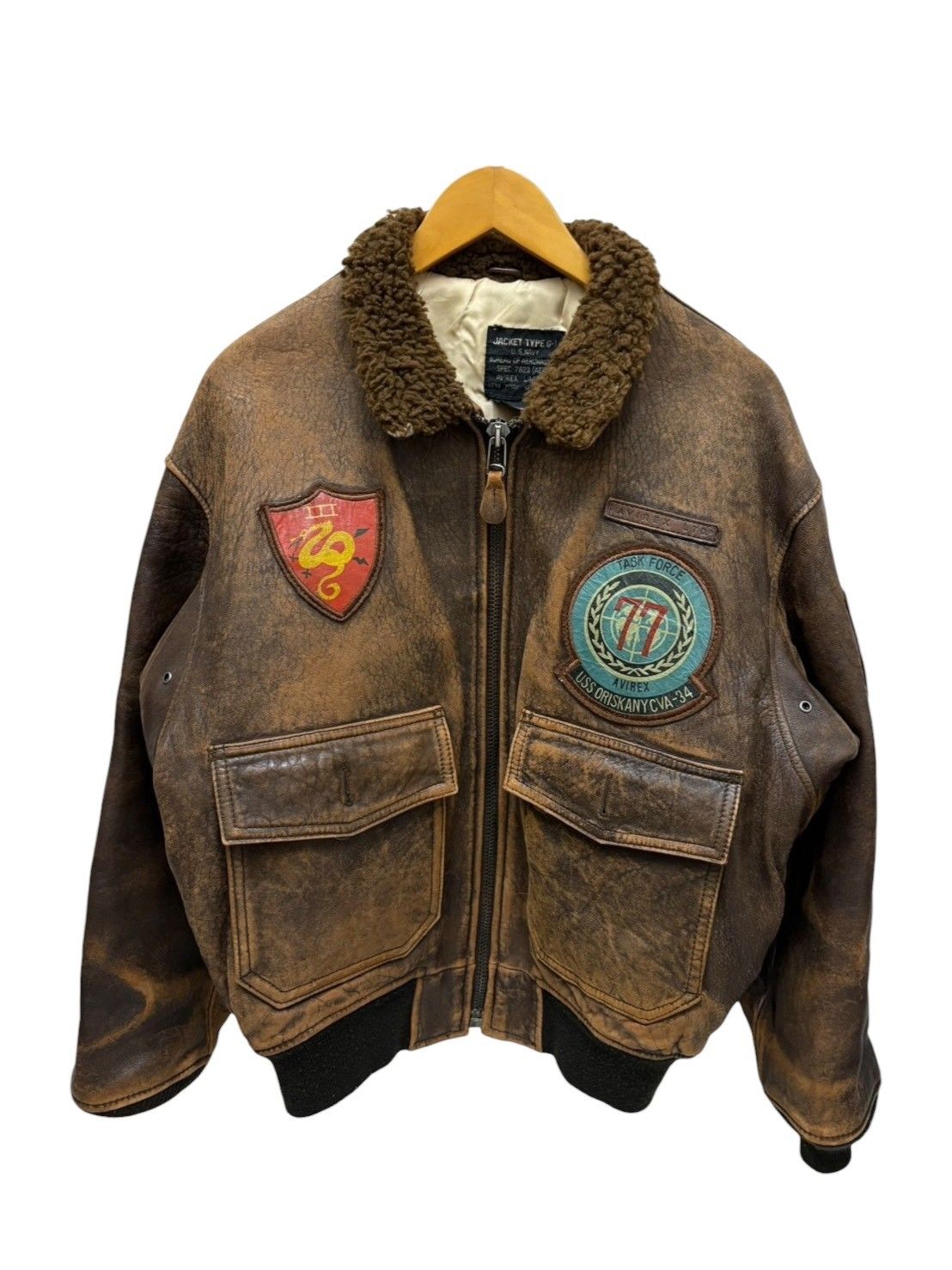 AVIREX (アヴィレックス) G-1 フライトジャケット レザー U.S.NAVY