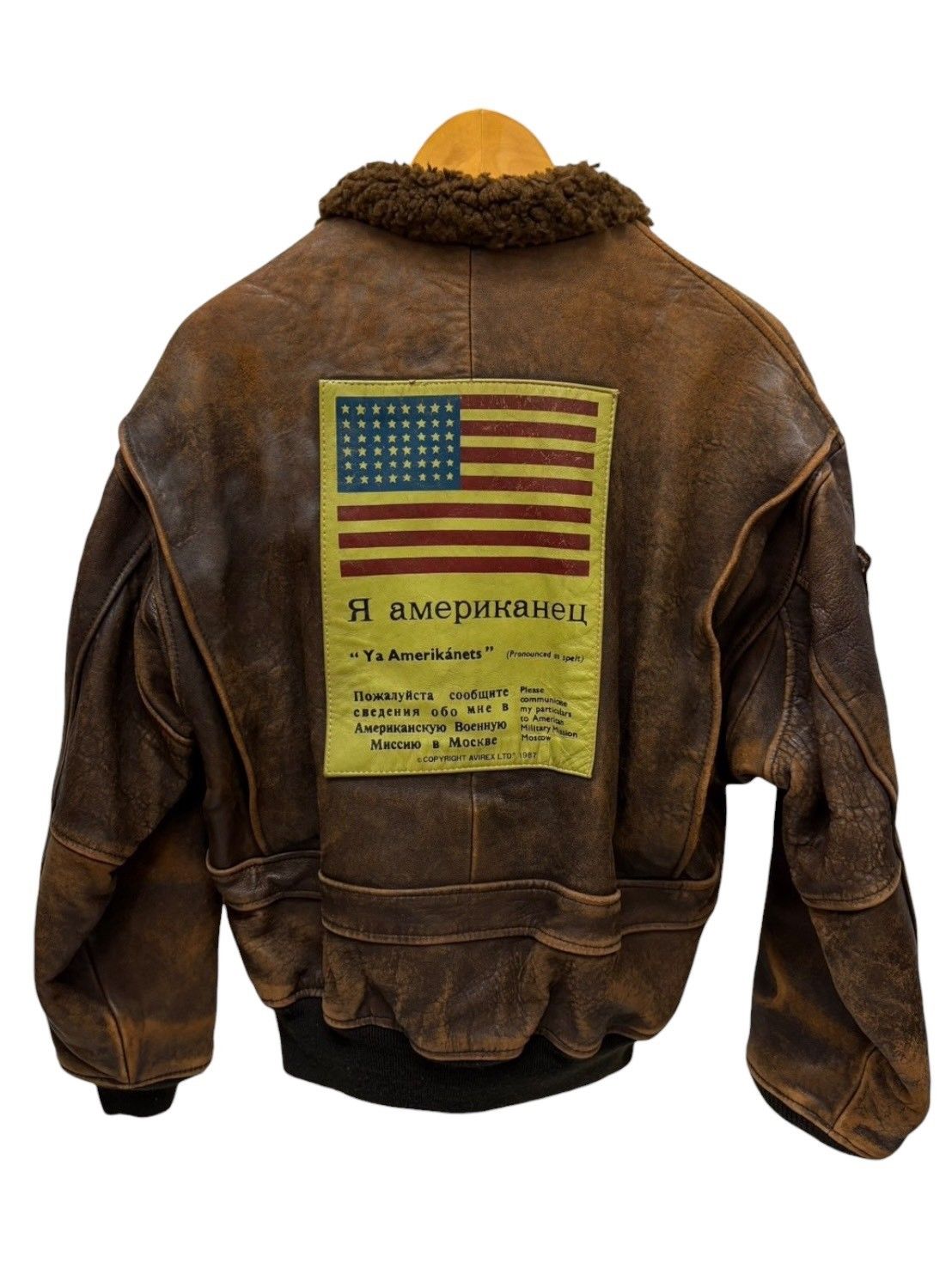 AVIREX US Navy G-1フライトジャケット 40 ブラウン AVIREX (アヴィレックス) G-1 フライトジャケット レザー U.S.NAVY