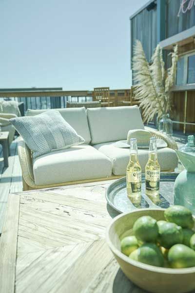  天然木 ミンディ と天然ラタンの２人掛けソファ W115 D78 H72 SH40cm No 503 フロアソファ北欧 2人掛け 3人掛けソファ ソファ ソファベッド