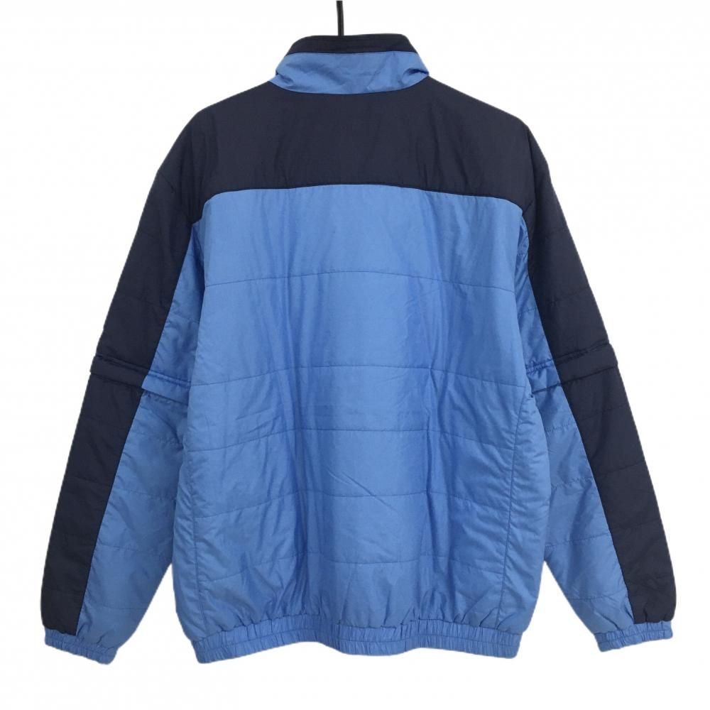 ルコックゴルフ 2WAY中綿ジャケット ライトブルー×ネイビー 袖着脱可