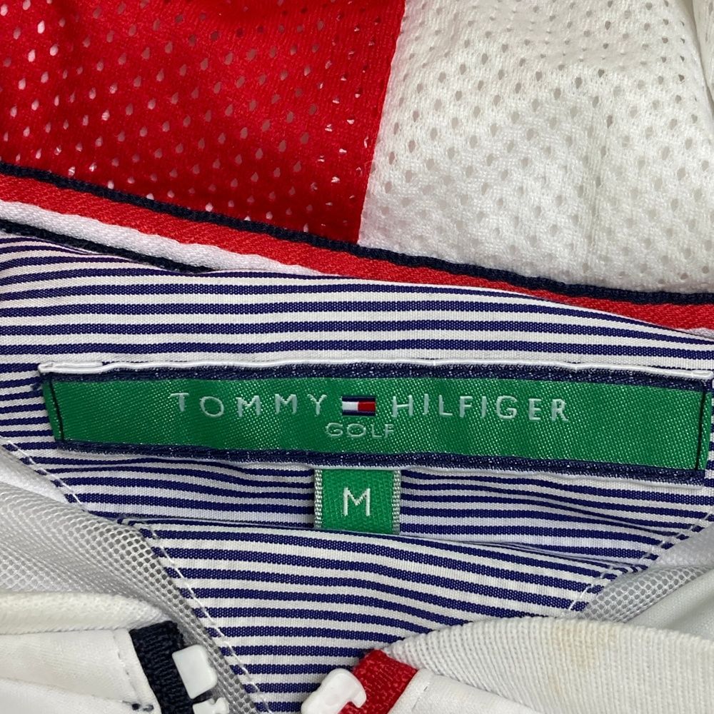 トミーヒルフィガーゴルフ ブルゾン ジップ ホワイト メッシュ ハイネック トミーヒルフィガーゴルフ ブルゾン ジップ ホワイト メッシュ