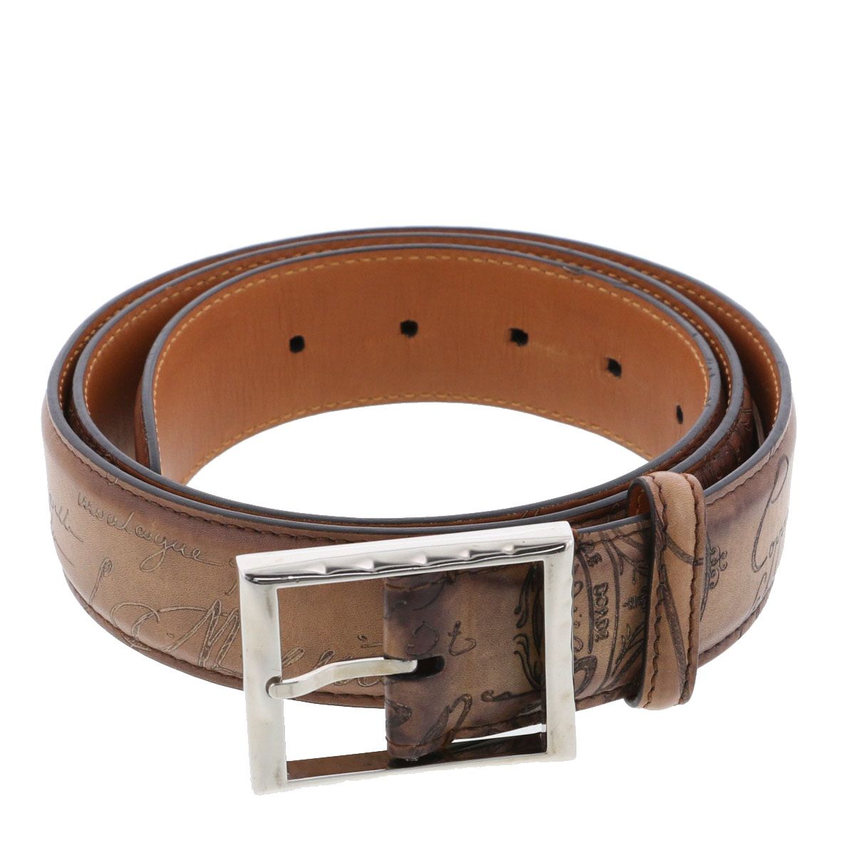 Berluti ベルルッティ　アンシジオン ベルト　カリグラフィ Berluti ベルルッティ カリグラフィー ベルト ベルト メンズ レザー
