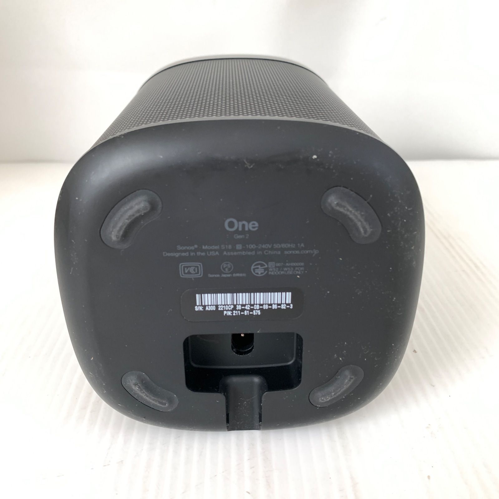 中古】SONOS ONE （GEN2）ワイヤレススピーカー ONEG2JP1BLK M80115-2