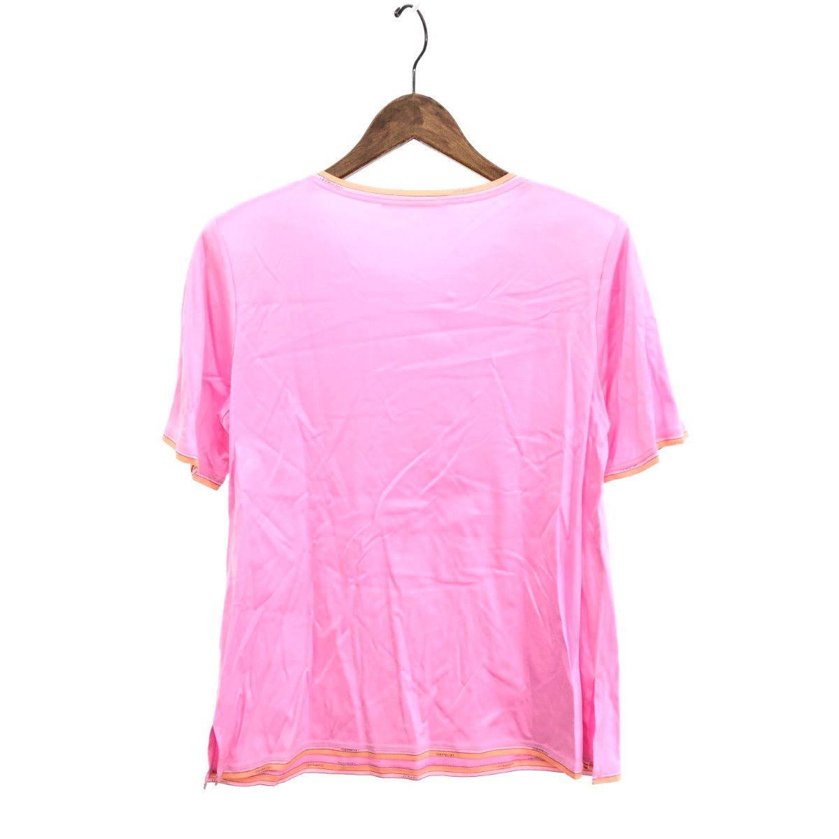 LEONARD レオナール 半袖カットソー サイズ:LL 花柄 刺繍 ピンク