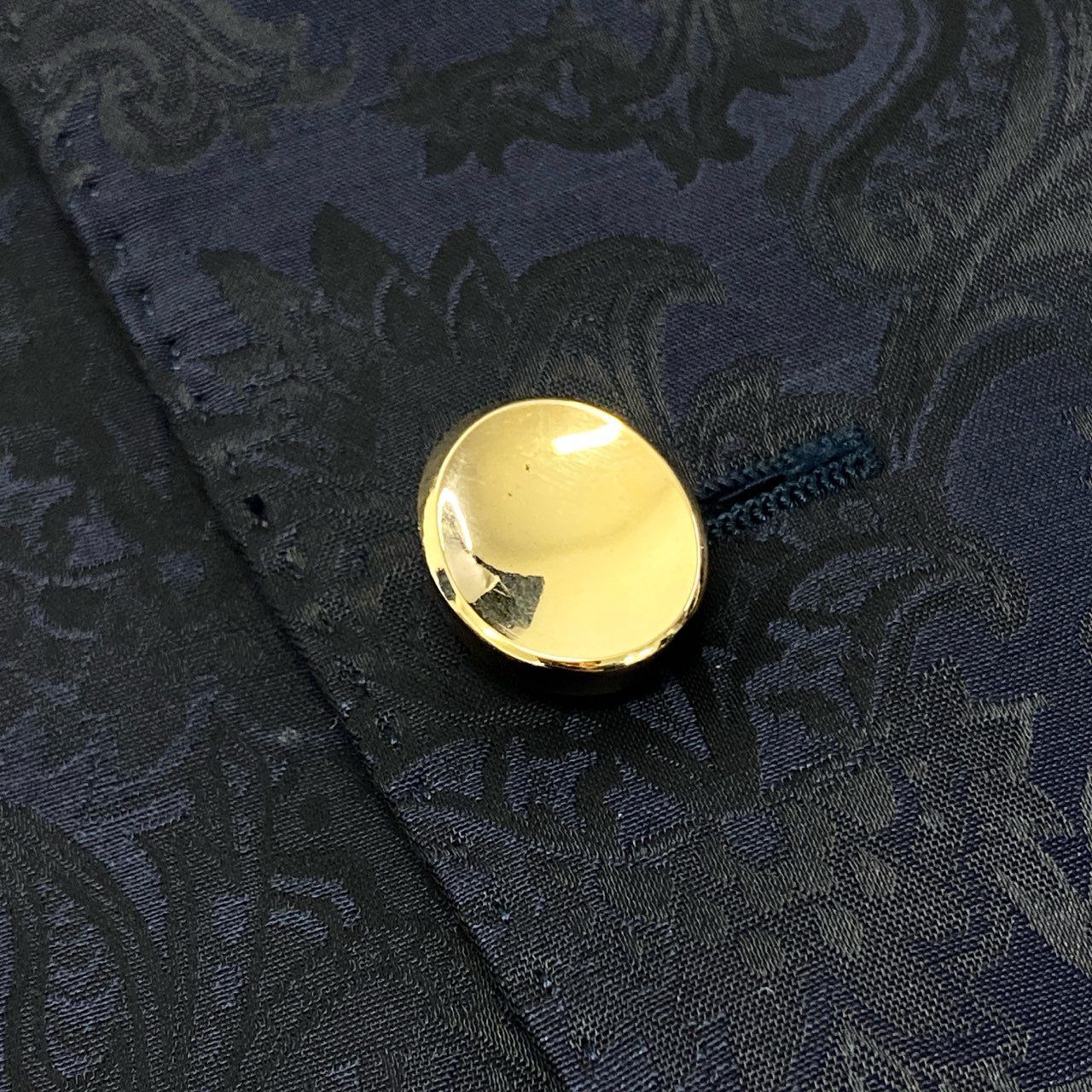 86a15 ETRO エトロ 裏地総柄 金ボタン ジャガード ペイズリー柄