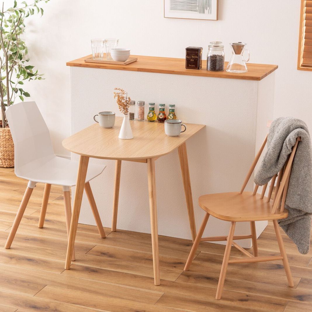 ♪2人掛 壁付け可能 半円 ダイニングテーブル ［幅85cm］ ダイニング