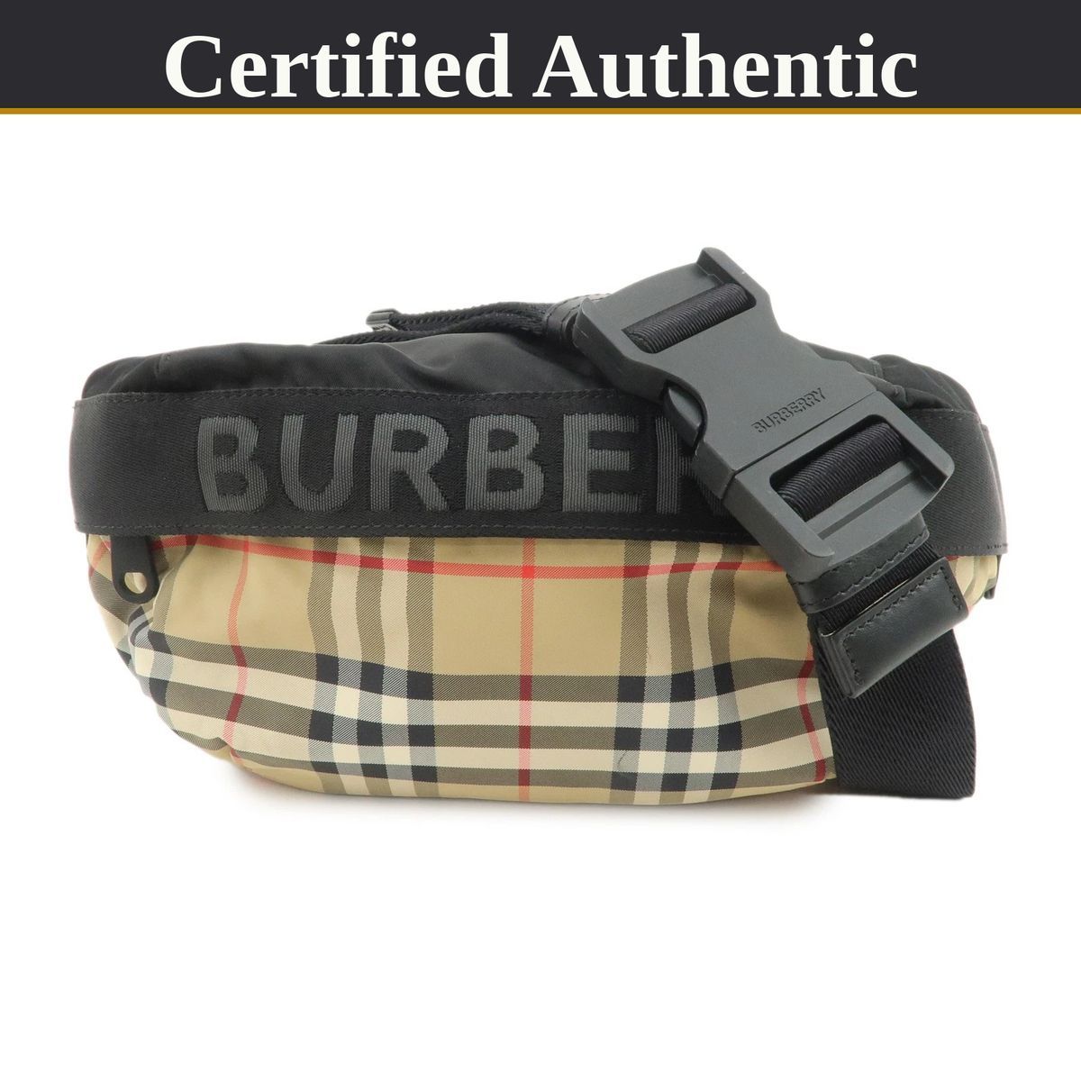 美品】BURBERRY バーバリー ノバ チェック ナイロン ウエストバッグ