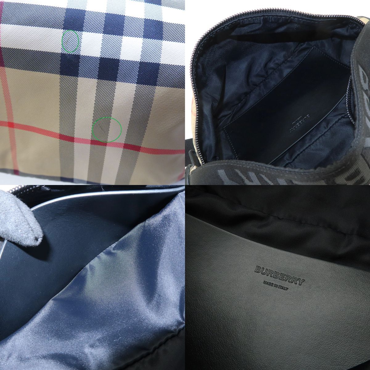 美品】BURBERRY バーバリー ノバ チェック ナイロン ウエストバッグ