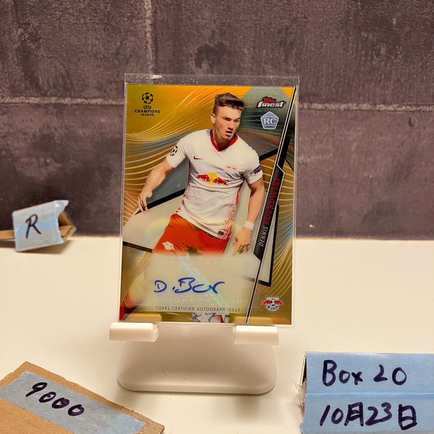 2020 21 Topps Finest Dennis Borkowski 20 50 直筆サインカード RB Leipzig G Refractor RC ルーキー Rookie カード