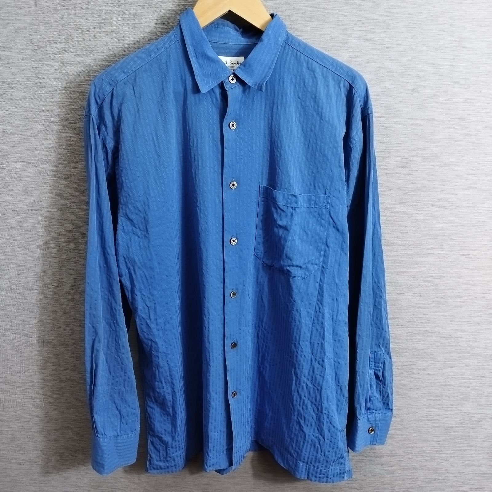 Paul Smith ポールスミス 長袖 シャツ ストライプ地 ヘリンボーン