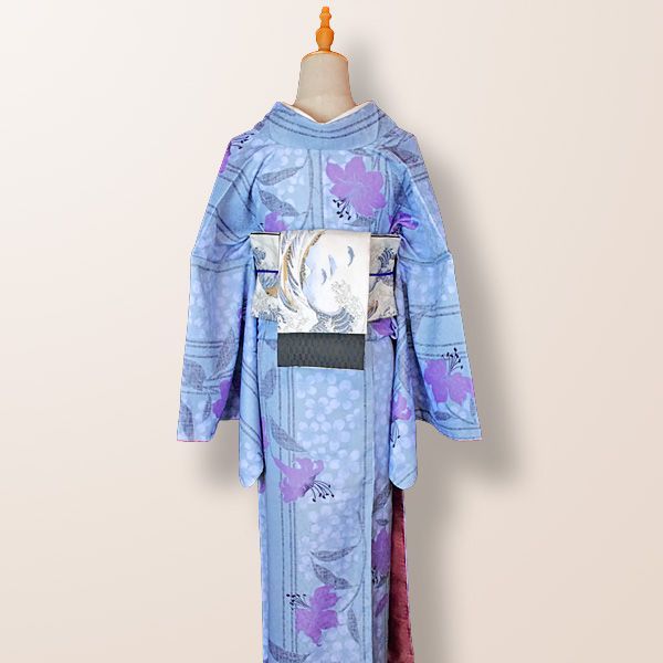 洗える着物 袷着物 単品 レディース きもの R・KIKUCHI ポリエステル