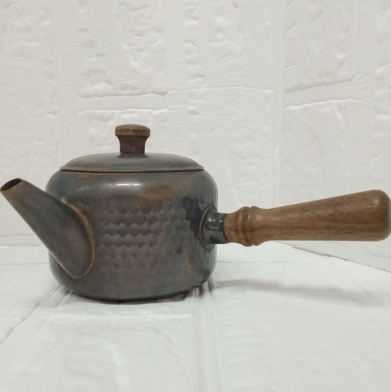 純銅急須木製持ち&《新品》茶托5枚セット 箱なし A2OM1-12 - メルカリ