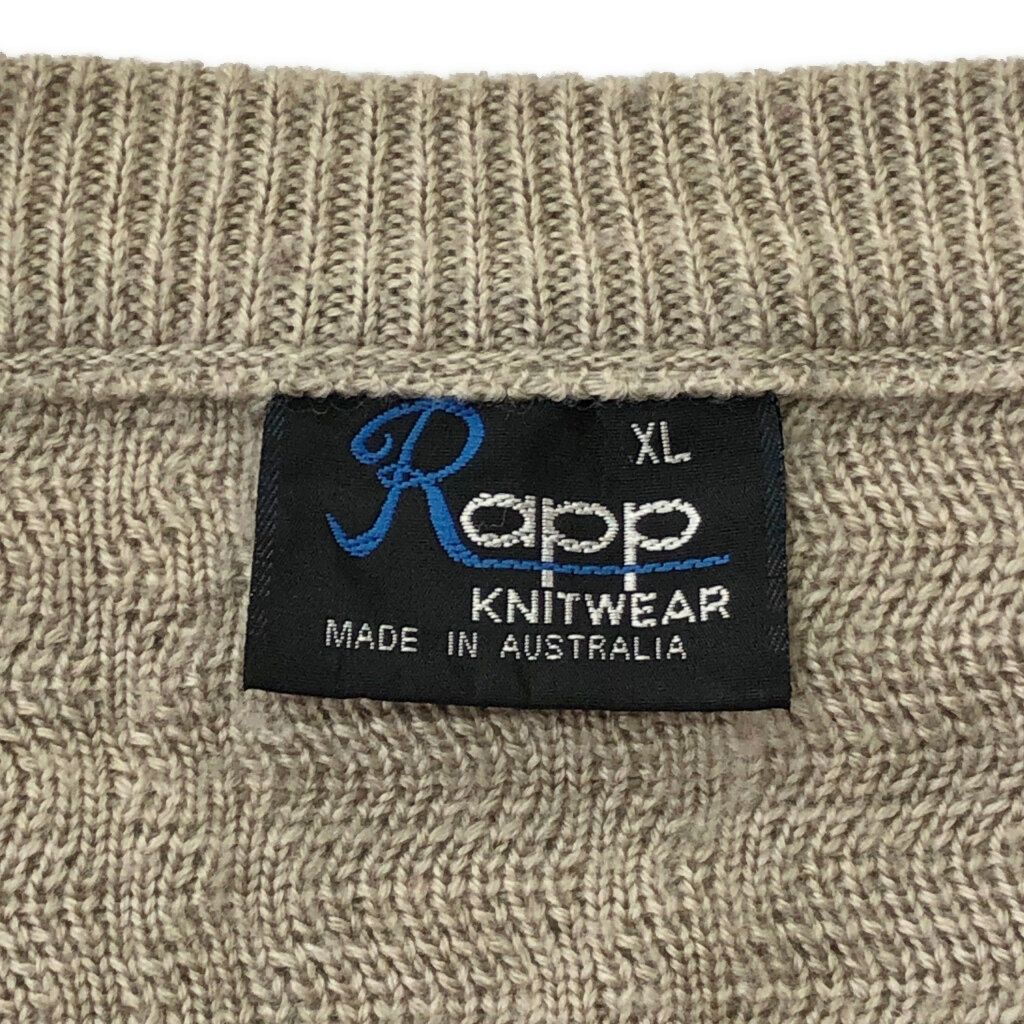 オーストラリア製 Rapp KNITWEAR 3Dニットカーディガン アイボリー