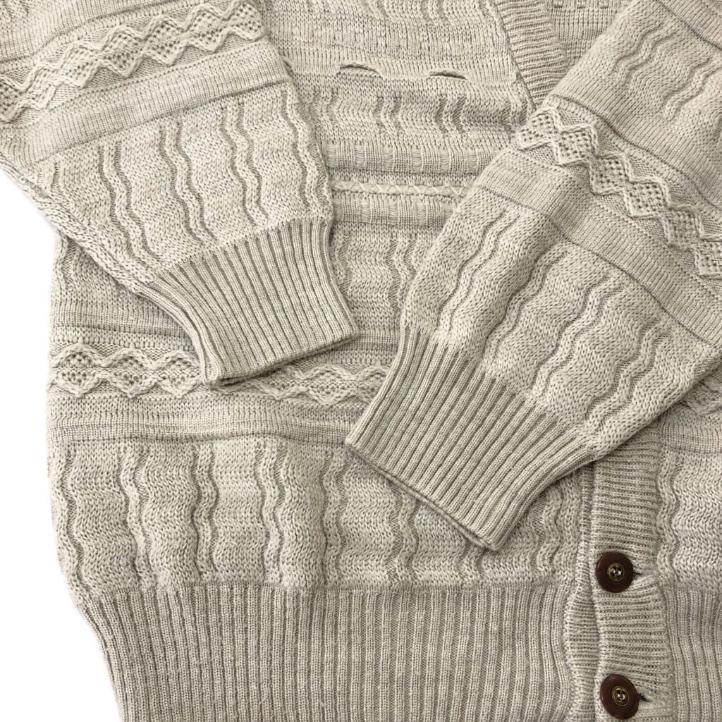 オーストラリア製 Rapp KNITWEAR 3Dニットカーディガン アイボリー