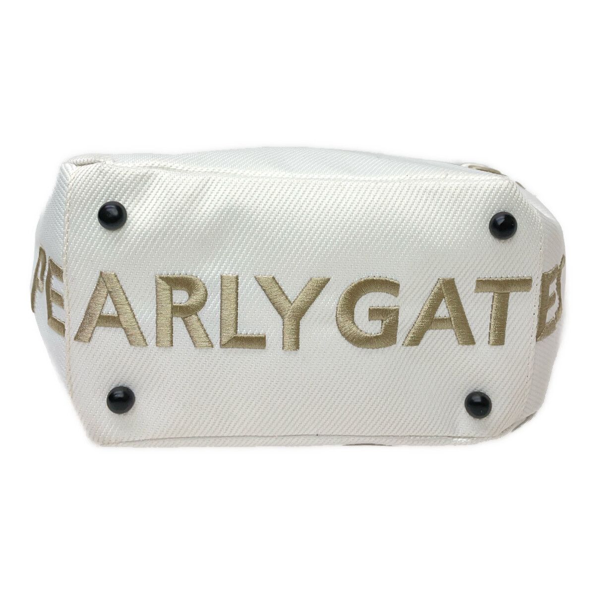 中古 パーリーゲイツ PEARLY GATES カートバッグ 白×紺 ホワイト