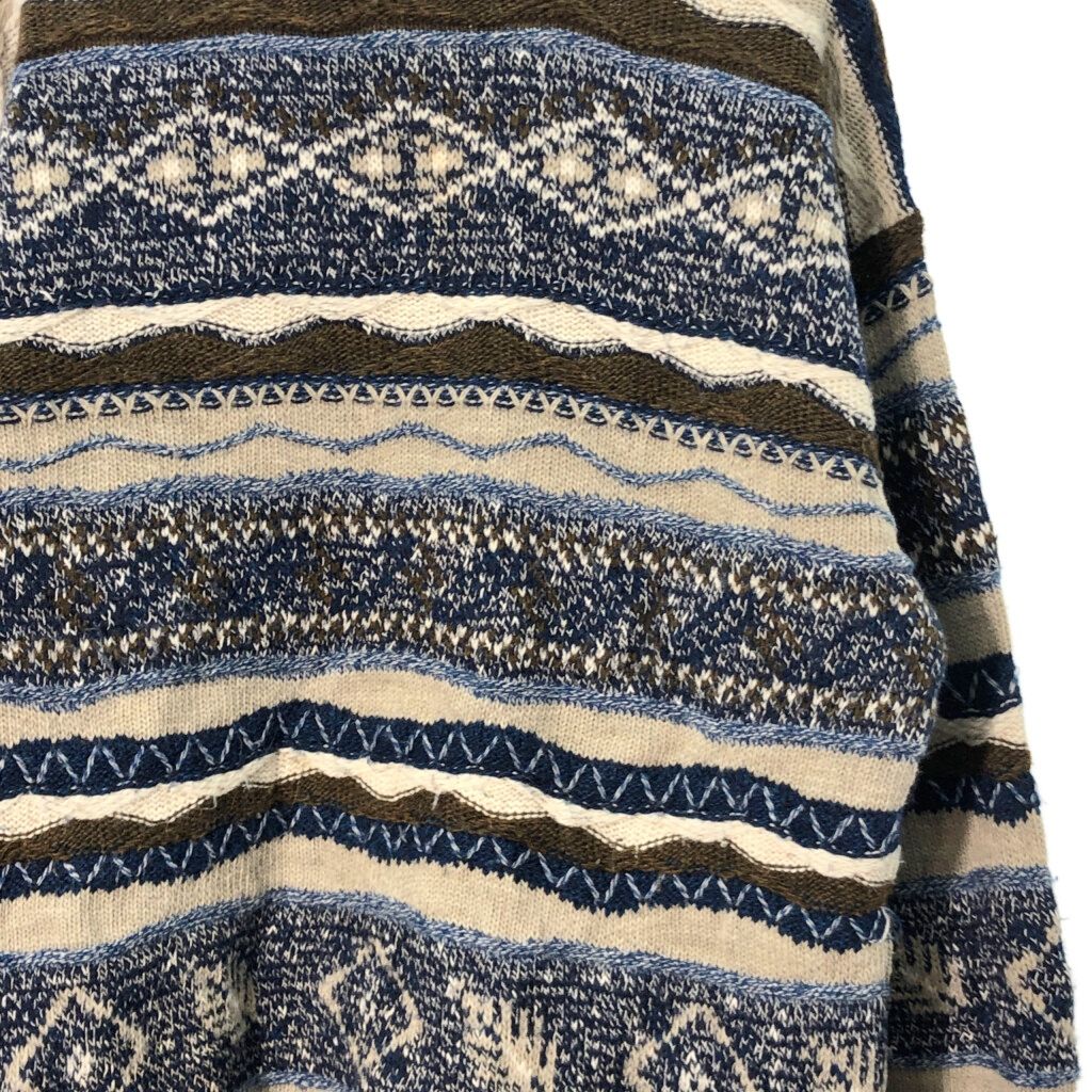 イタリア製 MARKS & SPENCER ロールネック 3Dニットセーター マルチ