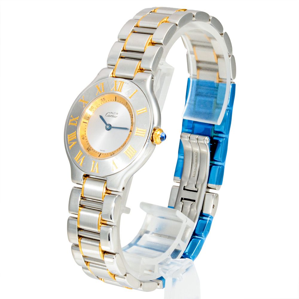 カルティエ マスト21 シルバー文字盤 1330 レディース腕時計 ※ネジ欠品 カルティエ Cartier 1330 マスト21 ヴァンティアン 腕時計 シルバー