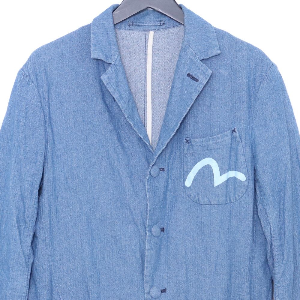 EVISU テーラードジャケット サイズ38 インディゴブルー - メルカリ