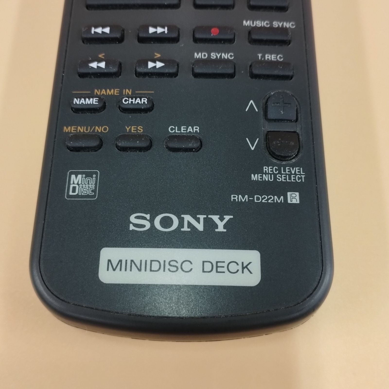 D10121】ジャンク SONY RM-D22M リモコン ダブルMDデッキ MDデッキ用