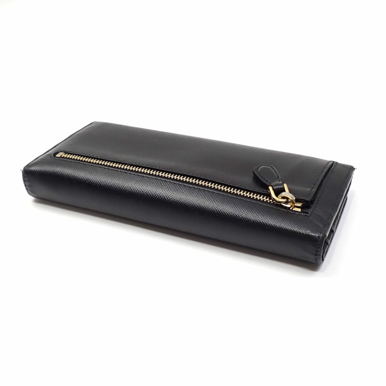 プラダ(Prada) プラダ 二つ折り 長財布 レディース ネロ サフィアーノ