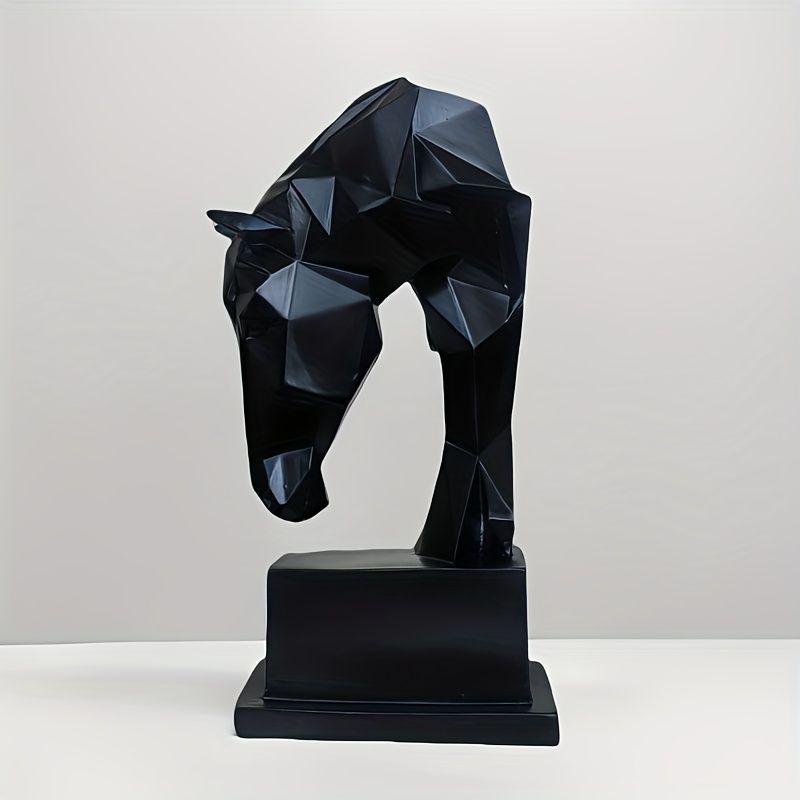  オブジェ 置物 ウマ 馬 うま 馬の頭 白 黒 2種類 モダン シンプルデザイン インテリア リビング ダイニング 玄関 寝室 装飾 オーナメント 樹脂 プレゼント ギフト オシャレ 可愛い 癒しグッズ フォトフレーム 置物 インテリア小物